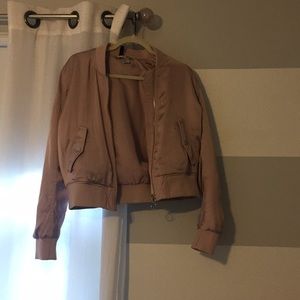 Blush pink bomber jacket